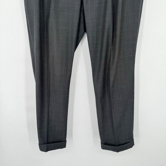 Ralph Ralph Lauren Men's Trouser Dress Pants Plaid Gray cuffed size 36 x 30 - Picture 5 of 12